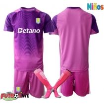 Camiseta Aston Villa Portero Tercera Equipación para niños 2025-26 manga corta (+ pantalones cortos)